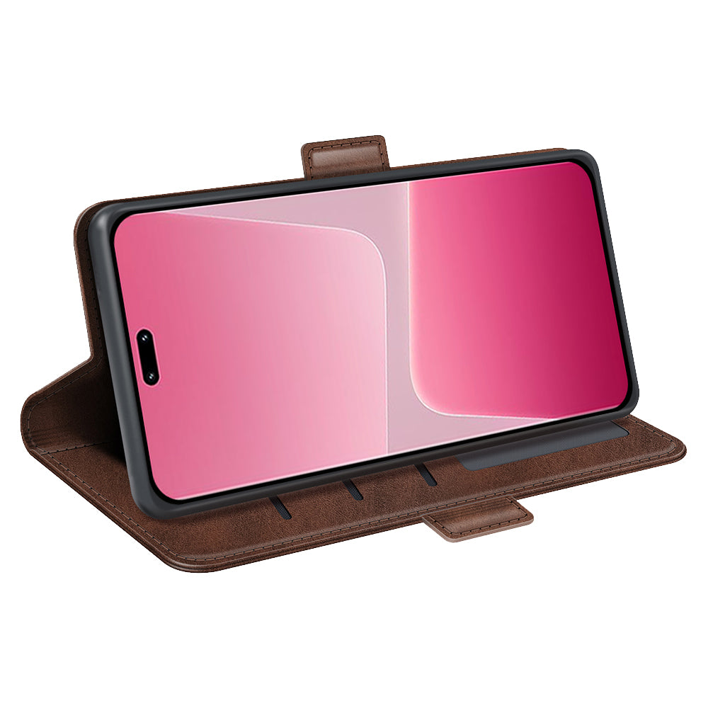 For Xiaomi 13 Lite / Civi 2 5G Calf Texture Cell Phone Cover Stand Wallet PU Leather Phone Case