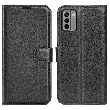 PU Leather Shell for Nokia G22 Anti-scratch Litchi Texture Phone Case Wallet Stand Flip Cover
