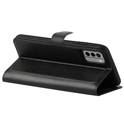 PU Leather Shell for Nokia G22 Anti-scratch Litchi Texture Phone Case Wallet Stand Flip Cover