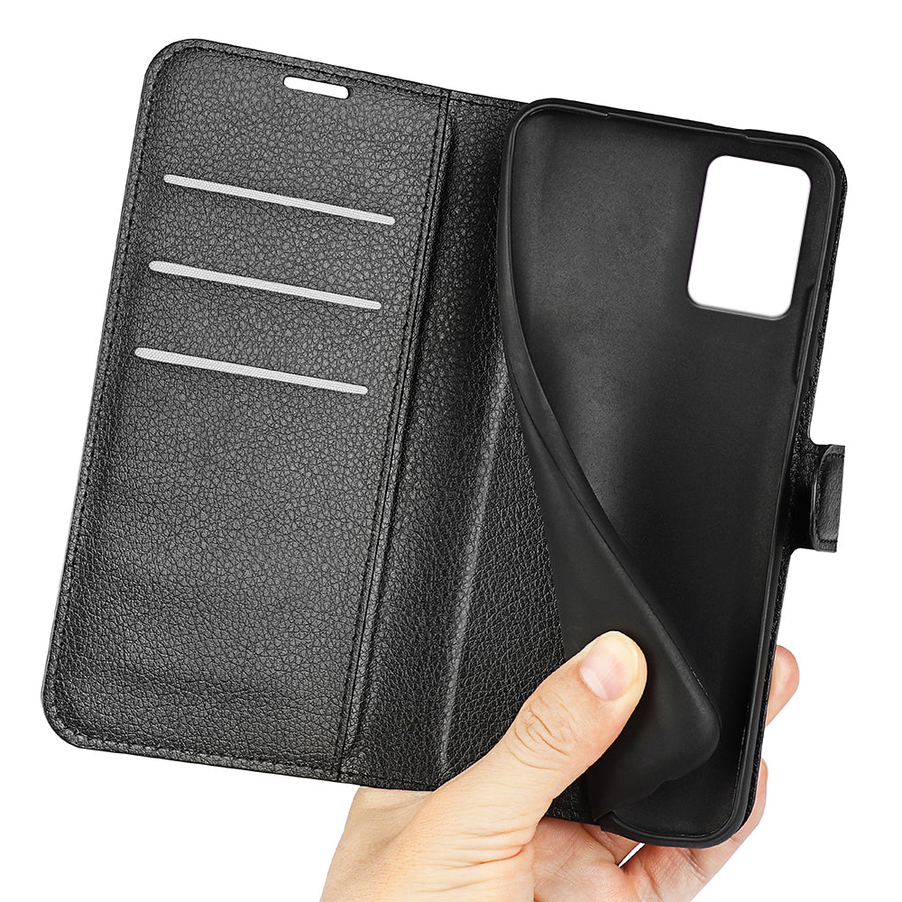 PU Leather Shell for Nokia G22 Anti-scratch Litchi Texture Phone Case Wallet Stand Flip Cover