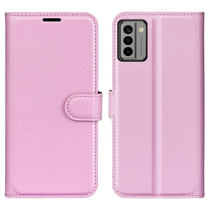 PU Leather Shell for Nokia G22 Anti-scratch Litchi Texture Phone Case Wallet Stand Flip Cover