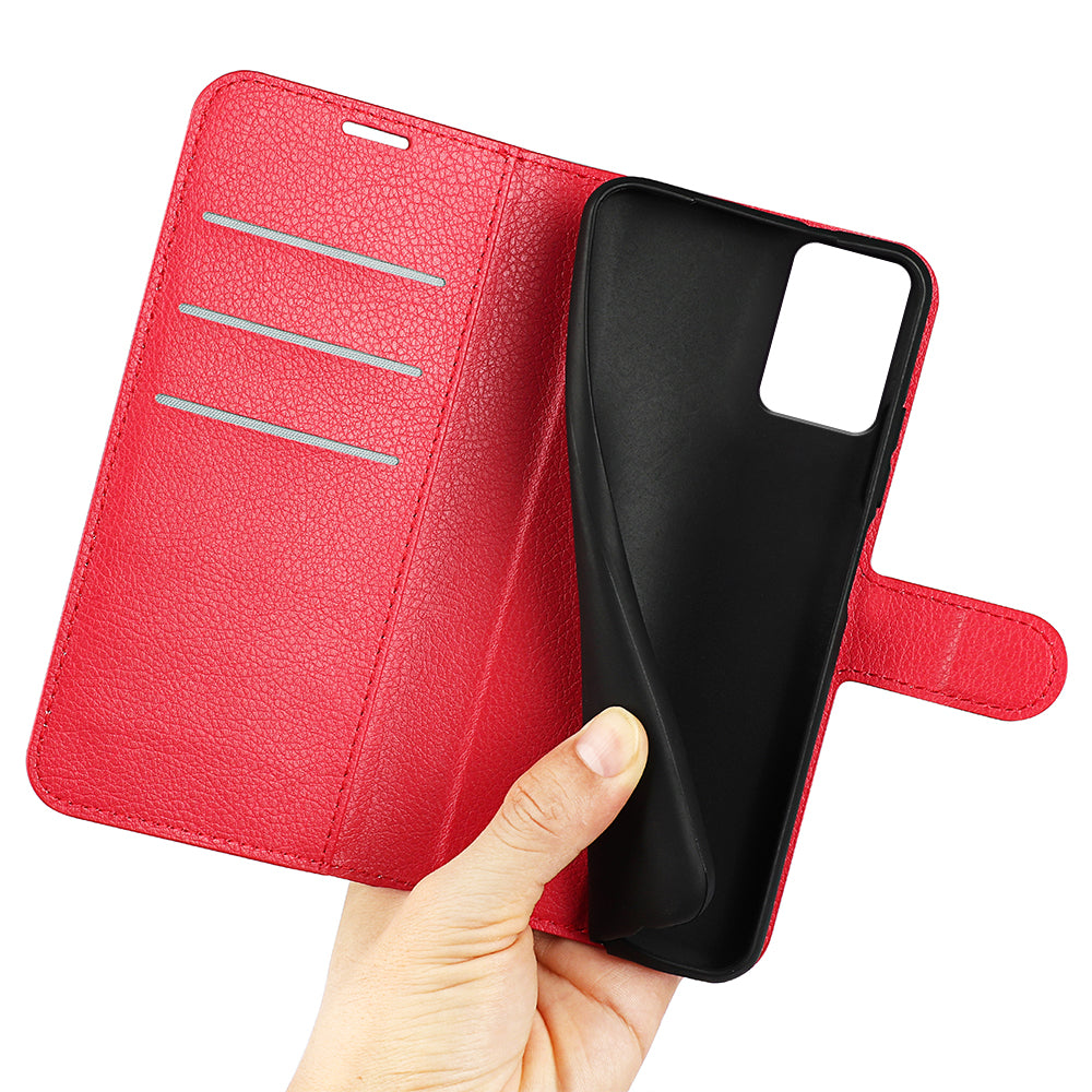 PU Leather Shell for Nokia G22 Anti-scratch Litchi Texture Phone Case Wallet Stand Flip Cover