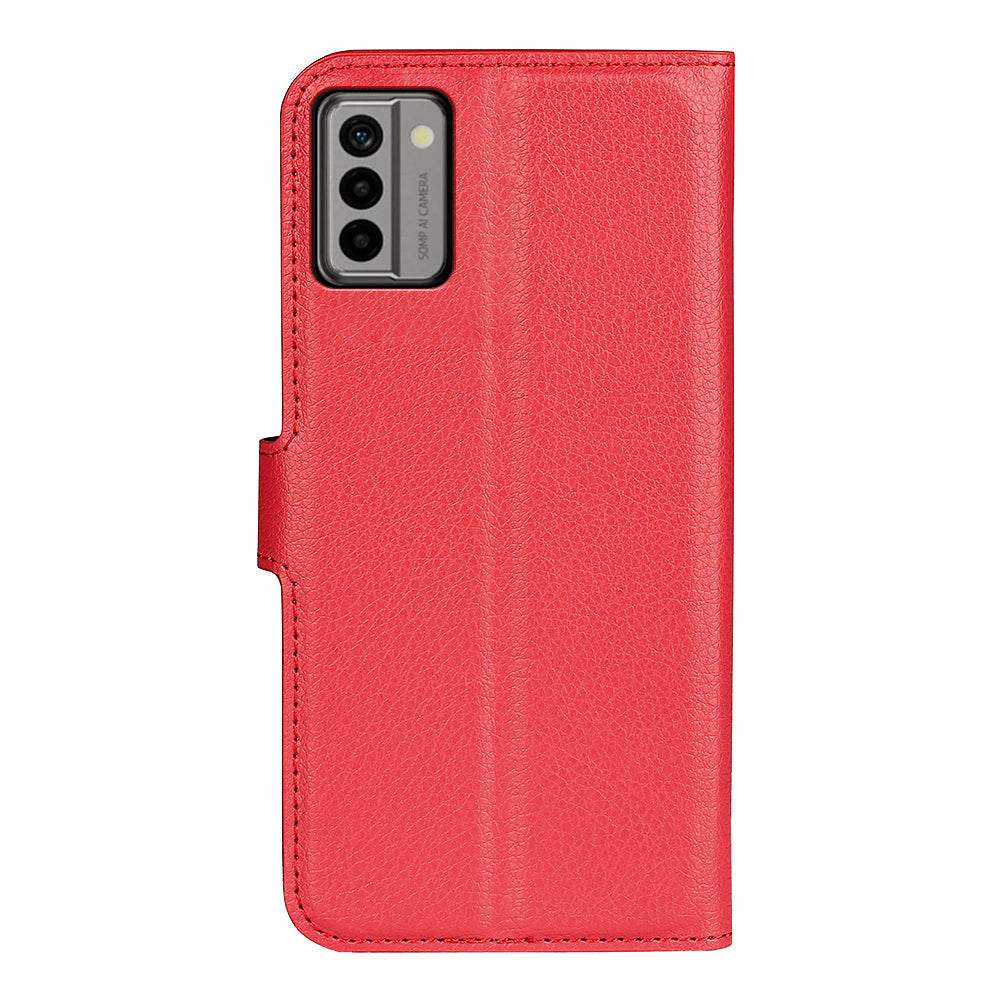 PU Leather Shell for Nokia G22 Anti-scratch Litchi Texture Phone Case Wallet Stand Flip Cover