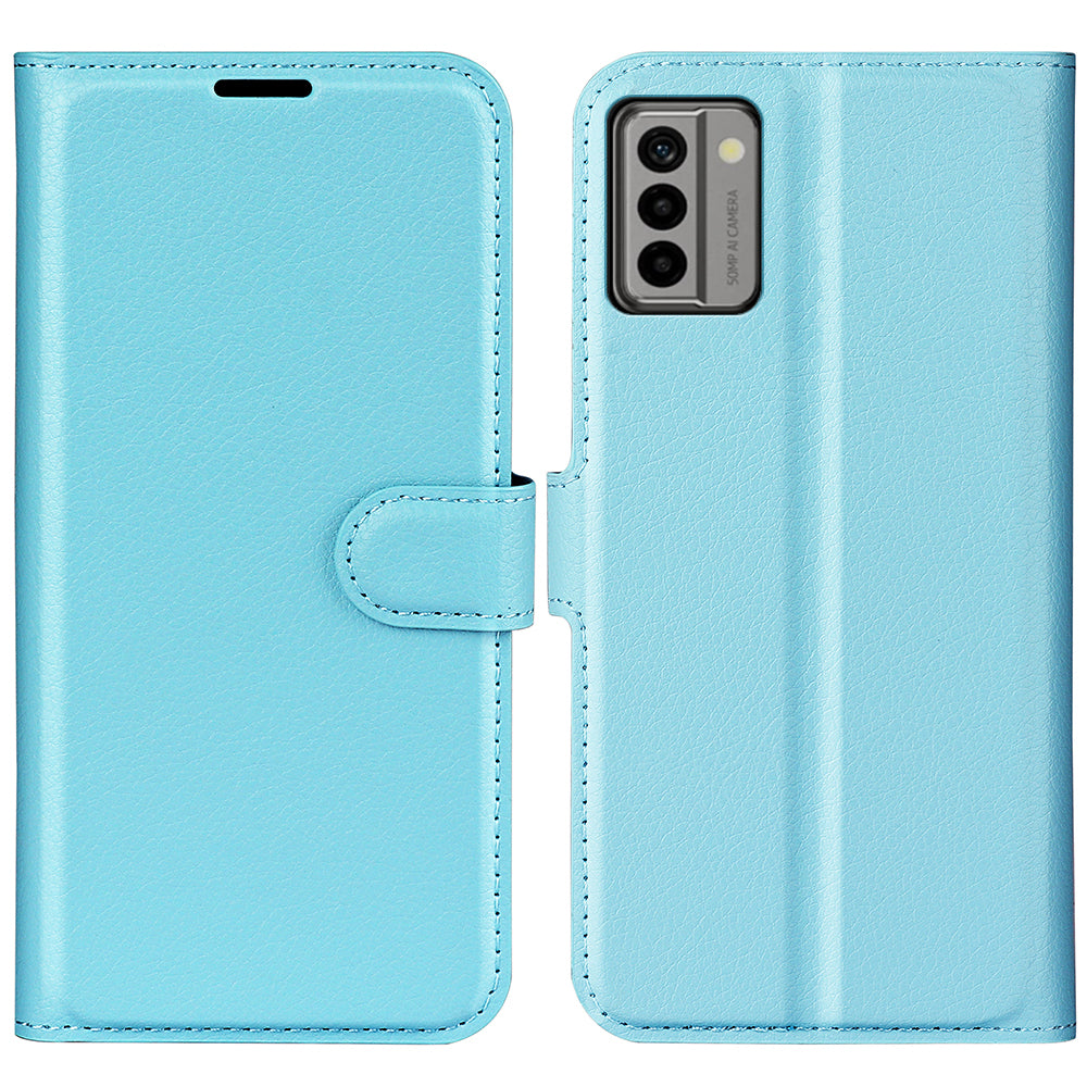 PU Leather Shell for Nokia G22 Anti-scratch Litchi Texture Phone Case Wallet Stand Flip Cover