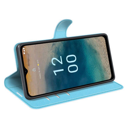 PU Leather Shell for Nokia G22 Anti-scratch Litchi Texture Phone Case Wallet Stand Flip Cover