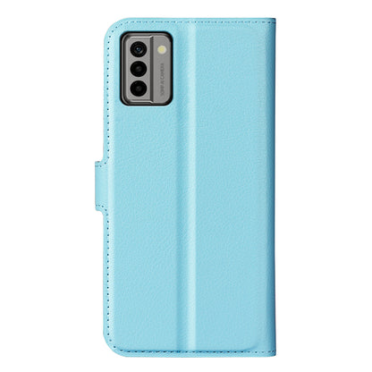 PU Leather Shell for Nokia G22 Anti-scratch Litchi Texture Phone Case Wallet Stand Flip Cover