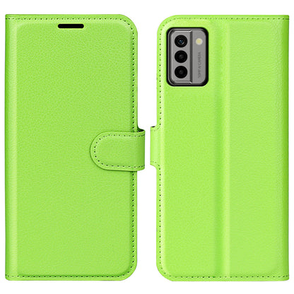 PU Leather Shell for Nokia G22 Anti-scratch Litchi Texture Phone Case Wallet Stand Flip Cover