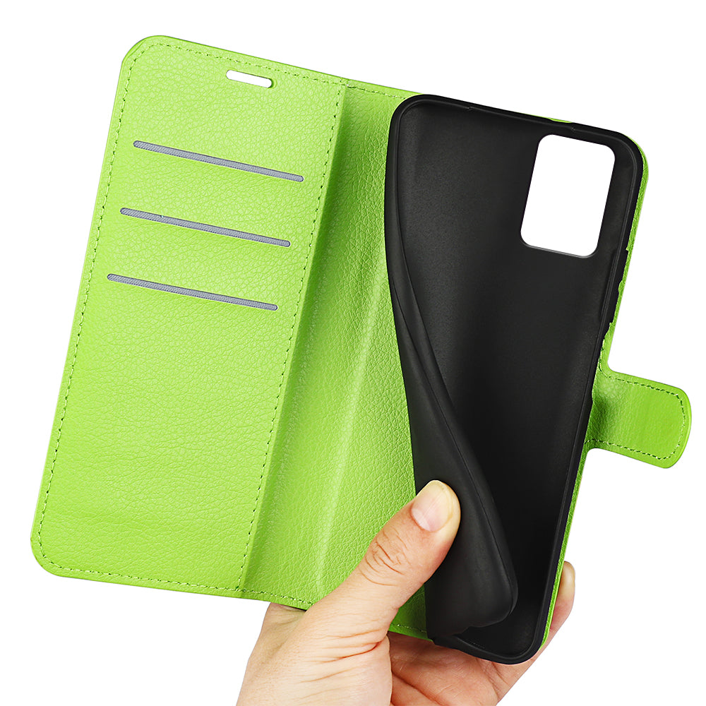 PU Leather Shell for Nokia G22 Anti-scratch Litchi Texture Phone Case Wallet Stand Flip Cover