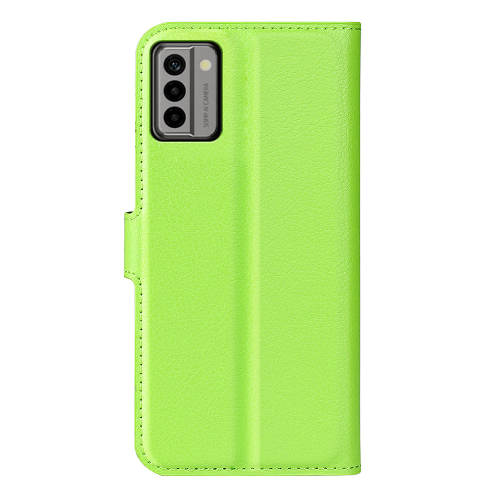 PU Leather Shell for Nokia G22 Anti-scratch Litchi Texture Phone Case Wallet Stand Flip Cover