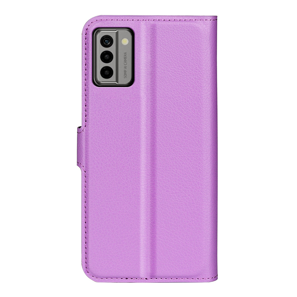 PU Leather Shell for Nokia G22 Anti-scratch Litchi Texture Phone Case Wallet Stand Flip Cover