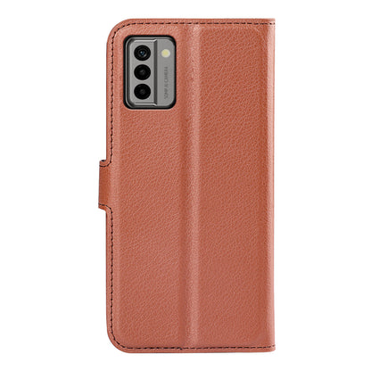 PU Leather Shell for Nokia G22 Anti-scratch Litchi Texture Phone Case Wallet Stand Flip Cover
