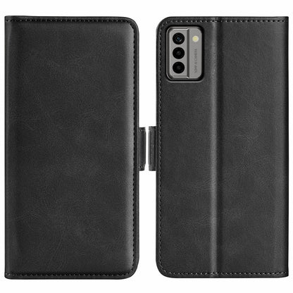For Nokia G22 Anti-scratch Calf Texture Cell Phone Cover PU Leather Stand Wallet Phone Case