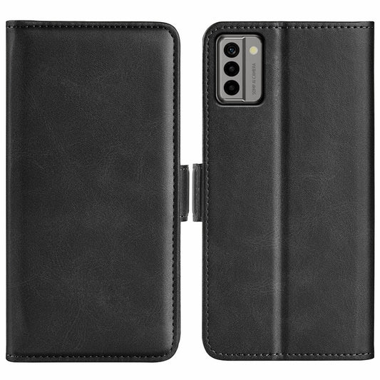 For Nokia G22 Anti-scratch Calf Texture Cell Phone Cover PU Leather Stand Wallet Phone Case