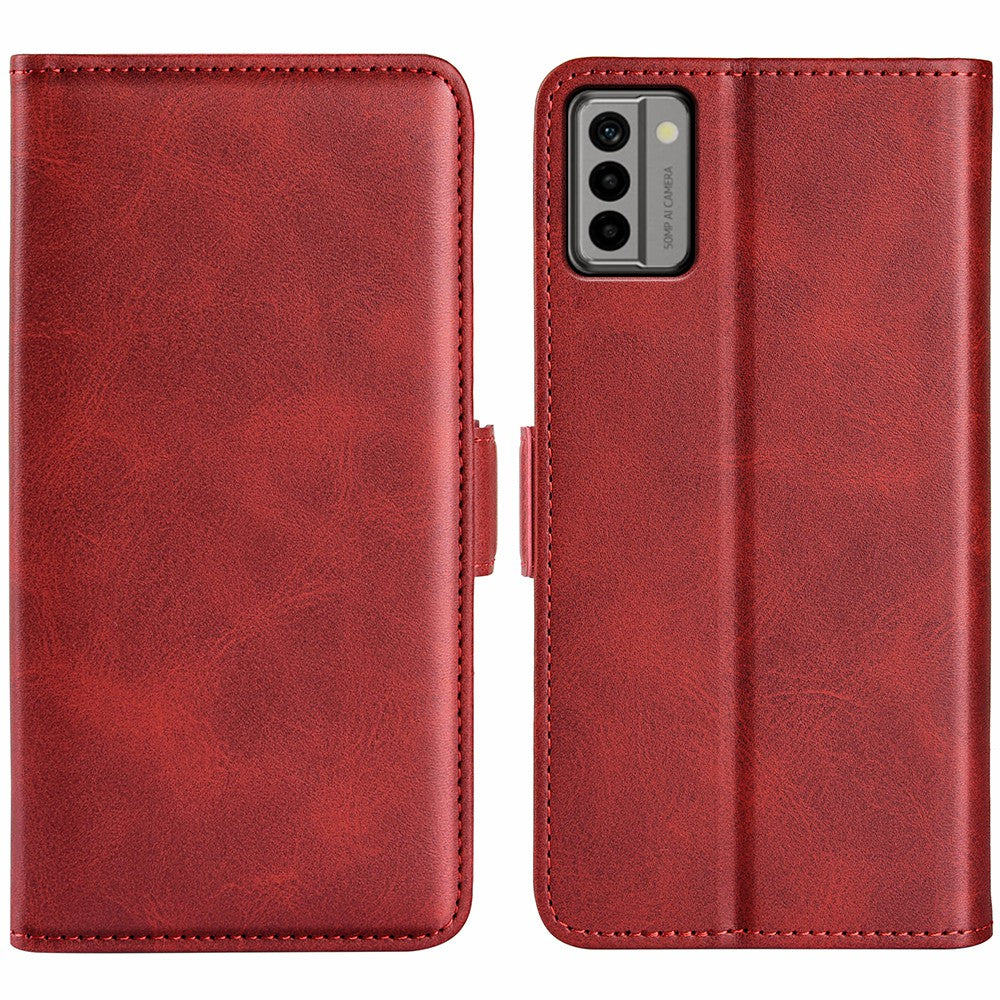 For Nokia G22 Anti-scratch Calf Texture Cell Phone Cover PU Leather Stand Wallet Phone Case