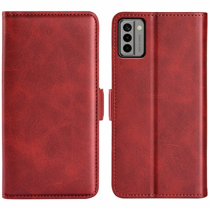 For Nokia G22 Anti-scratch Calf Texture Cell Phone Cover PU Leather Stand Wallet Phone Case