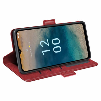 For Nokia G22 Anti-scratch Calf Texture Cell Phone Cover PU Leather Stand Wallet Phone Case
