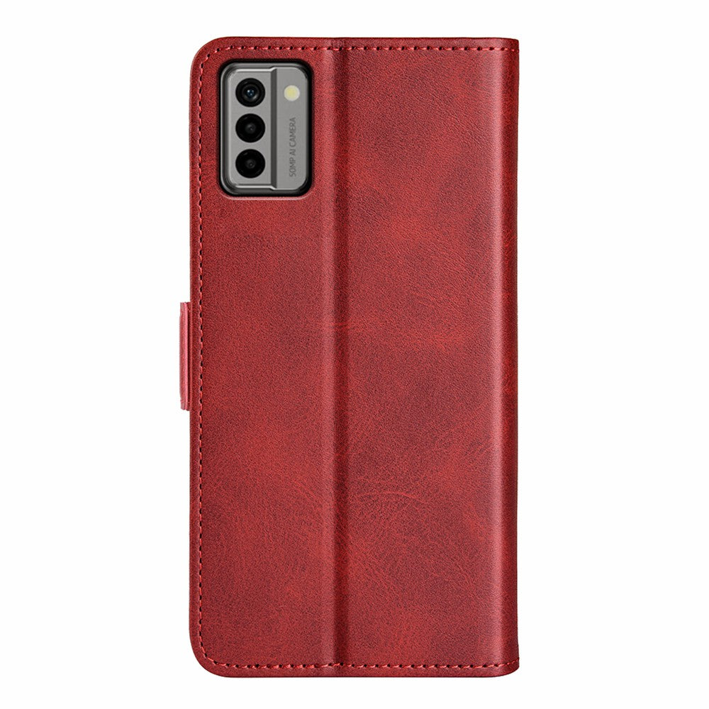 For Nokia G22 Anti-scratch Calf Texture Cell Phone Cover PU Leather Stand Wallet Phone Case