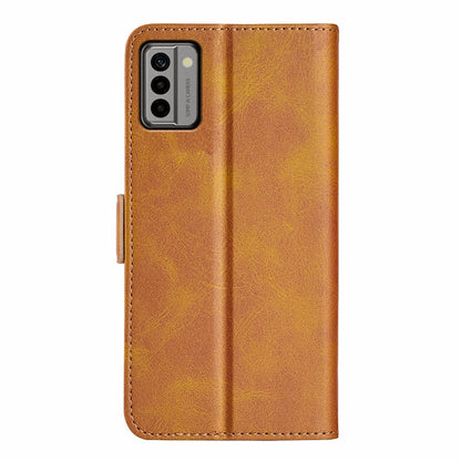 For Nokia G22 Anti-scratch Calf Texture Cell Phone Cover PU Leather Stand Wallet Phone Case
