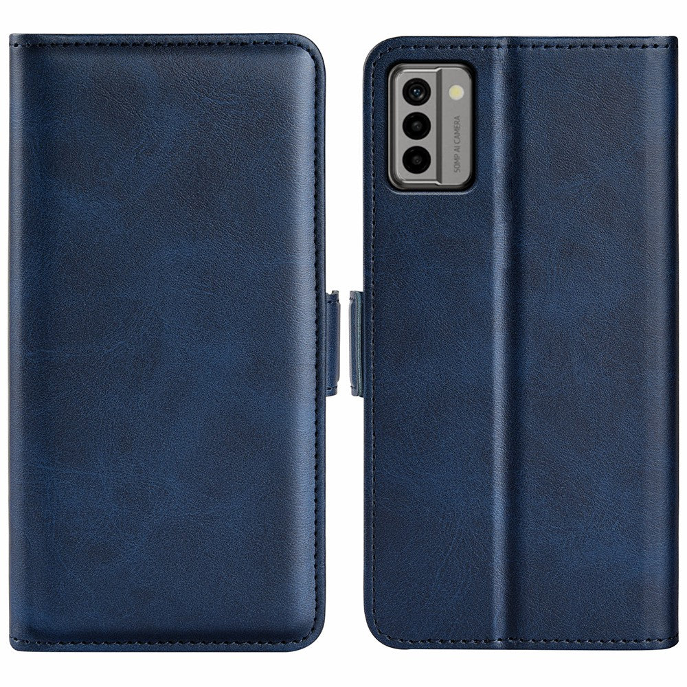 For Nokia G22 Anti-scratch Calf Texture Cell Phone Cover PU Leather Stand Wallet Phone Case