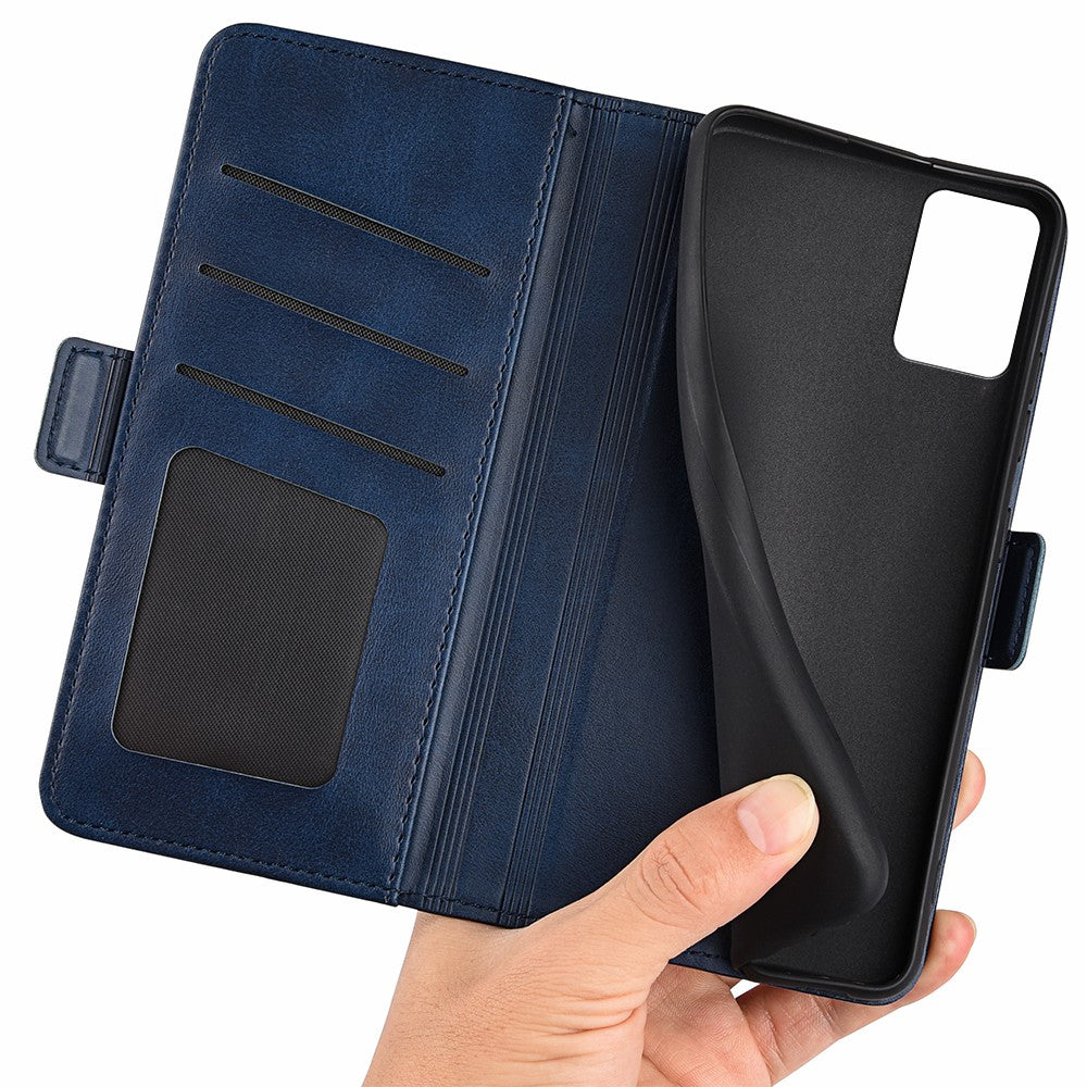 For Nokia G22 Anti-scratch Calf Texture Cell Phone Cover PU Leather Stand Wallet Phone Case