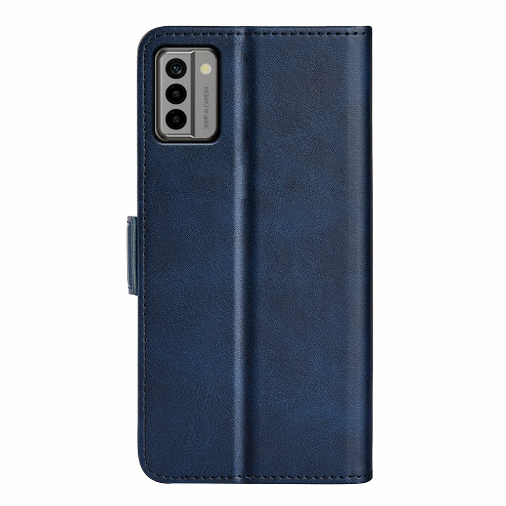 For Nokia G22 Anti-scratch Calf Texture Cell Phone Cover PU Leather Stand Wallet Phone Case