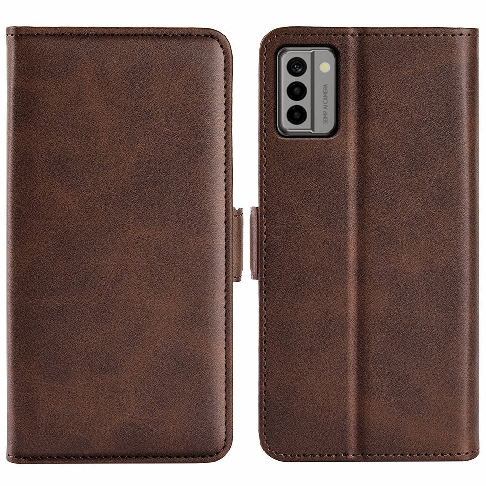 For Nokia G22 Anti-scratch Calf Texture Cell Phone Cover PU Leather Stand Wallet Phone Case