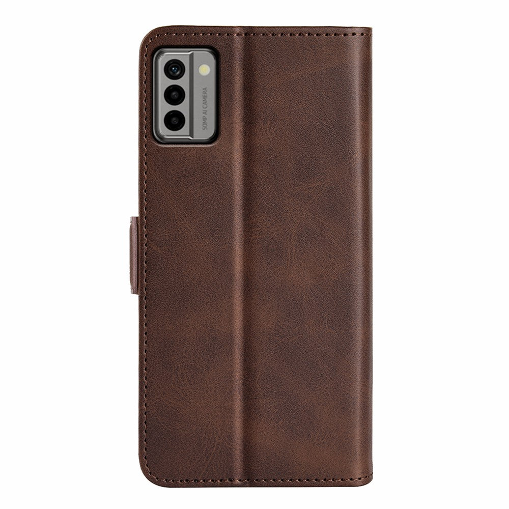 For Nokia G22 Anti-scratch Calf Texture Cell Phone Cover PU Leather Stand Wallet Phone Case
