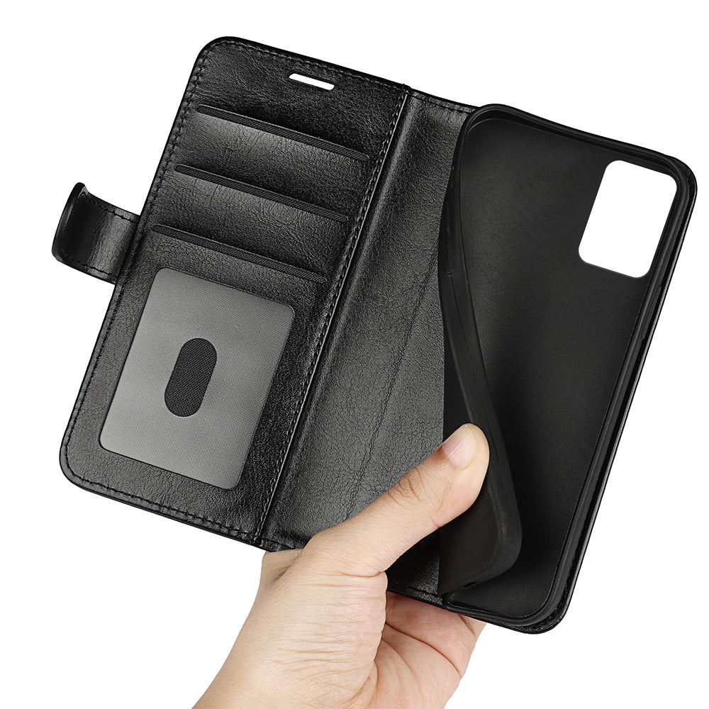 Flip Cover for Nokia G22 Crazy Horse Texture PU Leather Wallet Stand Anti-drop Phone Case