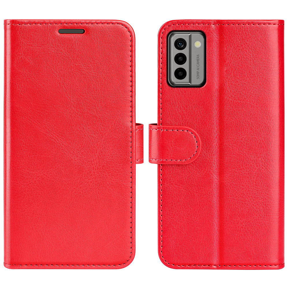 Flip Cover for Nokia G22 Crazy Horse Texture PU Leather Wallet Stand Anti-drop Phone Case