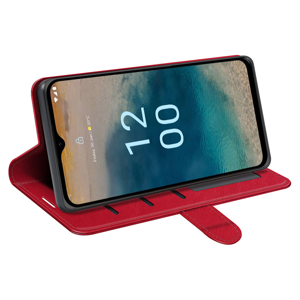 Flip Cover for Nokia G22 Crazy Horse Texture PU Leather Wallet Stand Anti-drop Phone Case