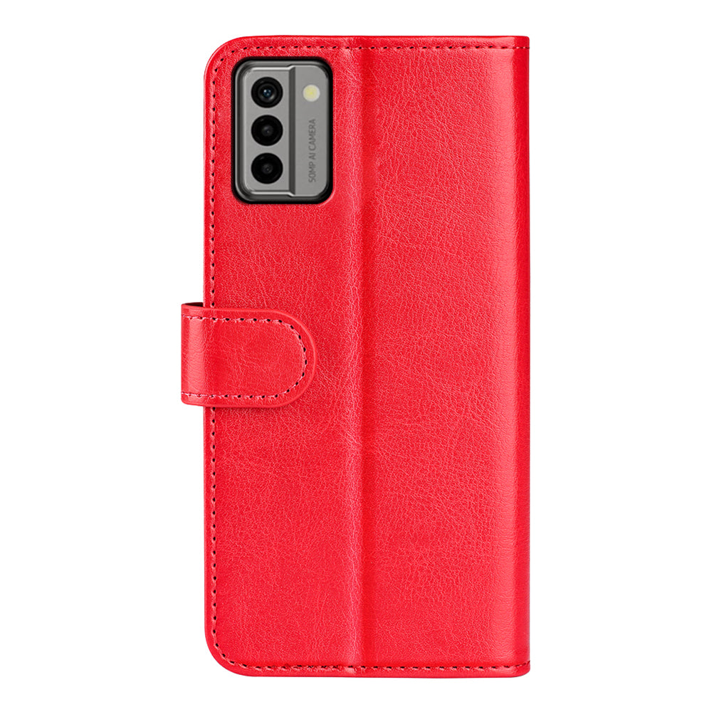 Flip Cover for Nokia G22 Crazy Horse Texture PU Leather Wallet Stand Anti-drop Phone Case