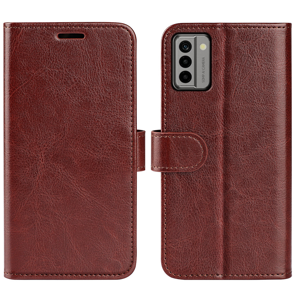 Flip Cover for Nokia G22 Crazy Horse Texture PU Leather Wallet Stand Anti-drop Phone Case