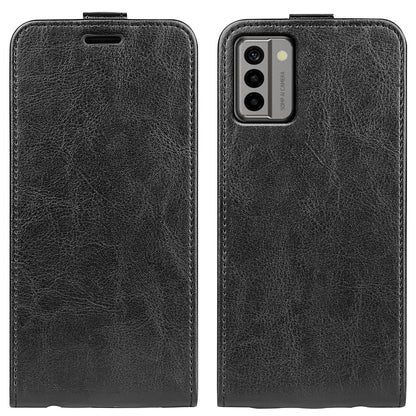 For Nokia G22 Card Holder Vertical Flip Phone Case Crazy Horse Texture Shockproof PU Leather Cover