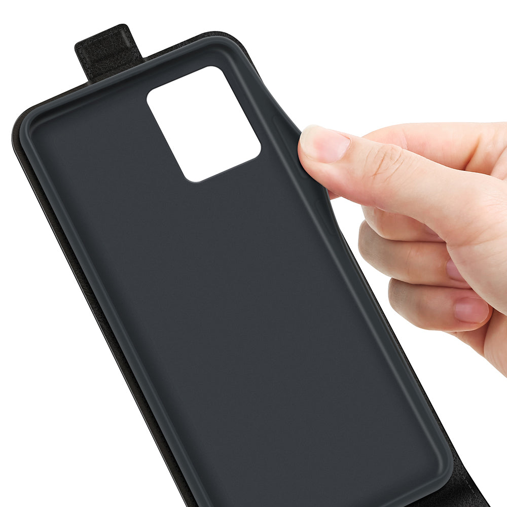 For Nokia G22 Card Holder Vertical Flip Phone Case Crazy Horse Texture Shockproof PU Leather Cover