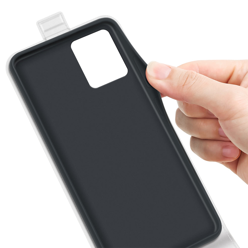 For Nokia G22 Card Holder Vertical Flip Phone Case Crazy Horse Texture Shockproof PU Leather Cover