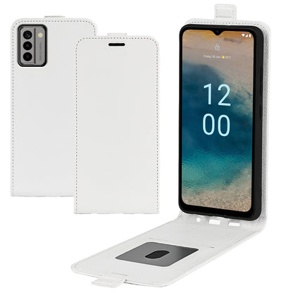For Nokia G22 Card Holder Vertical Flip Phone Case Crazy Horse Texture Shockproof PU Leather Cover
