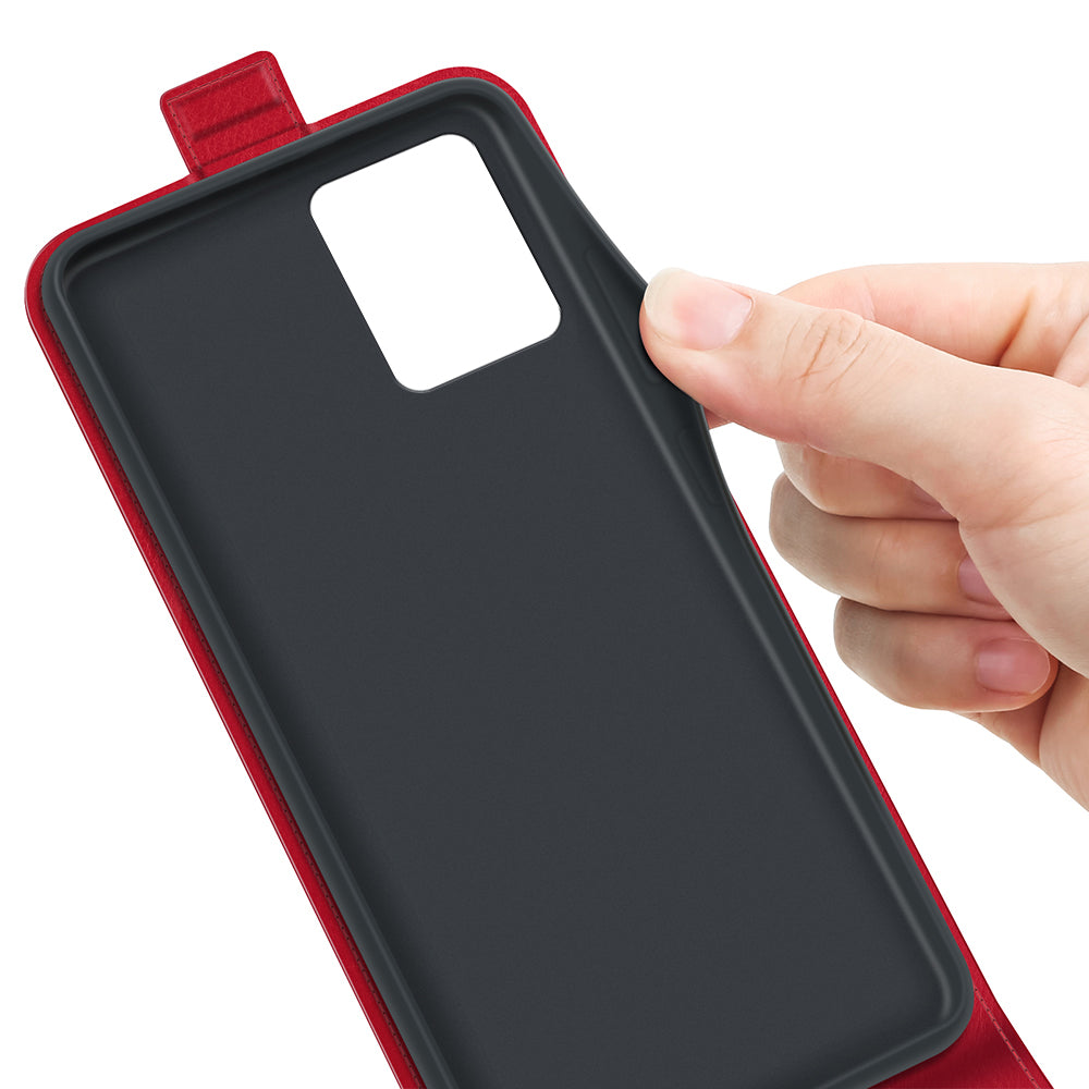 For Nokia G22 Card Holder Vertical Flip Phone Case Crazy Horse Texture Shockproof PU Leather Cover