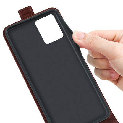 For Nokia G22 Card Holder Vertical Flip Phone Case Crazy Horse Texture Shockproof PU Leather Cover