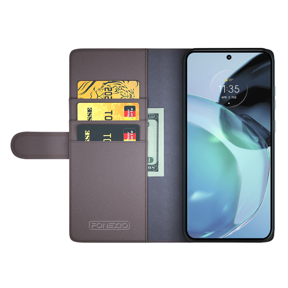 For Google Pixel 7a Genuine Cow Leather Shockproof Phone Case Folding Stand Wallet Protective Cover