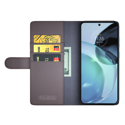 For Google Pixel 7a Genuine Cow Leather Shockproof Phone Case Folding Stand Wallet Protective Cover