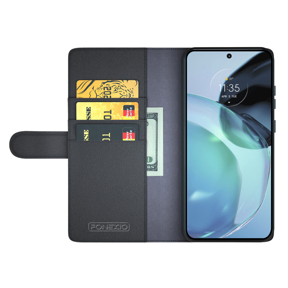 For Google Pixel 7a Genuine Cow Leather Shockproof Phone Case Folding Stand Wallet Protective Cover