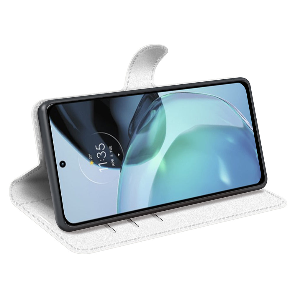 PU Leather Shell for Google Pixel 7a Drop-proof Litchi Texture Phone Case Wallet Stand Flip Cover