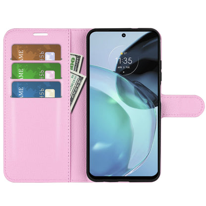 PU Leather Shell for Google Pixel 7a Drop-proof Litchi Texture Phone Case Wallet Stand Flip Cover