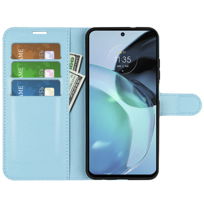 PU Leather Shell for Google Pixel 7a Drop-proof Litchi Texture Phone Case Wallet Stand Flip Cover