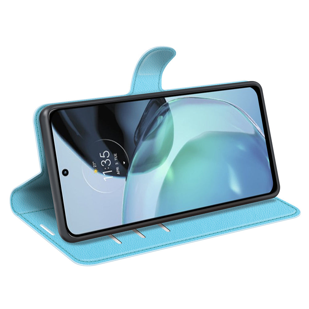 PU Leather Shell for Google Pixel 7a Drop-proof Litchi Texture Phone Case Wallet Stand Flip Cover