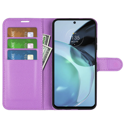 PU Leather Shell for Google Pixel 7a Drop-proof Litchi Texture Phone Case Wallet Stand Flip Cover