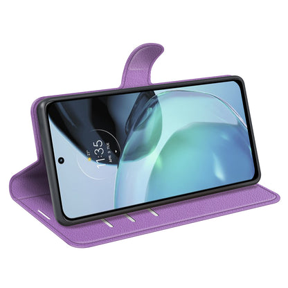 PU Leather Shell for Google Pixel 7a Drop-proof Litchi Texture Phone Case Wallet Stand Flip Cover