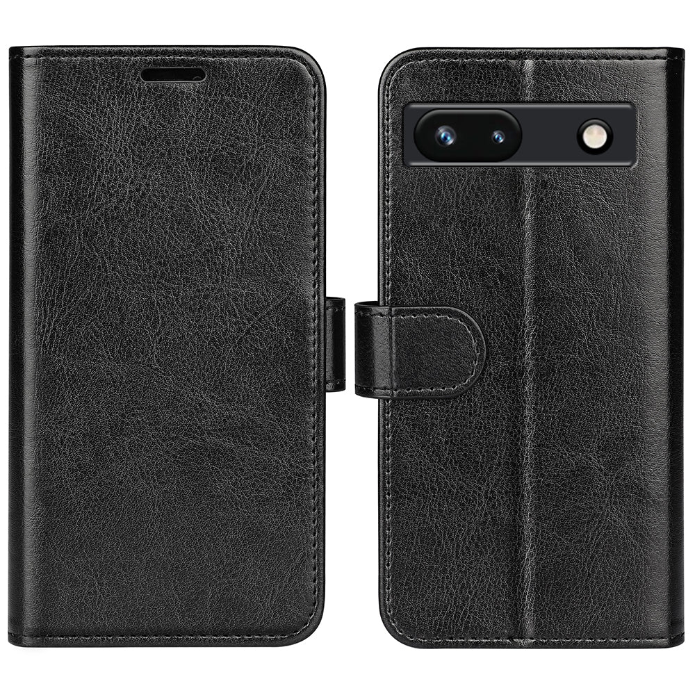 Stand Phone Case for Google Pixel 7a PU Leather Wallet Crazy Horse Texture Flip Cover