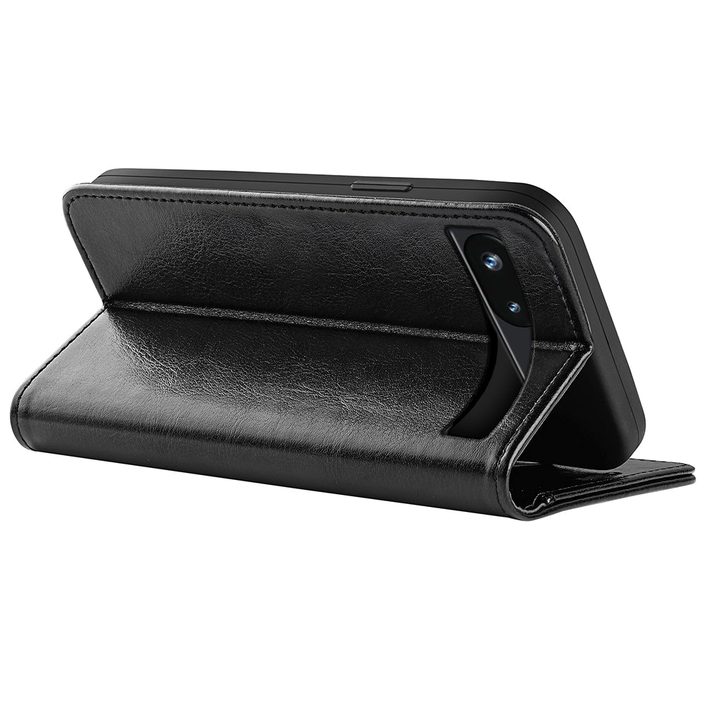 Stand Phone Case for Google Pixel 7a PU Leather Wallet Crazy Horse Texture Flip Cover