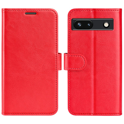 Stand Phone Case for Google Pixel 7a PU Leather Wallet Crazy Horse Texture Flip Cover